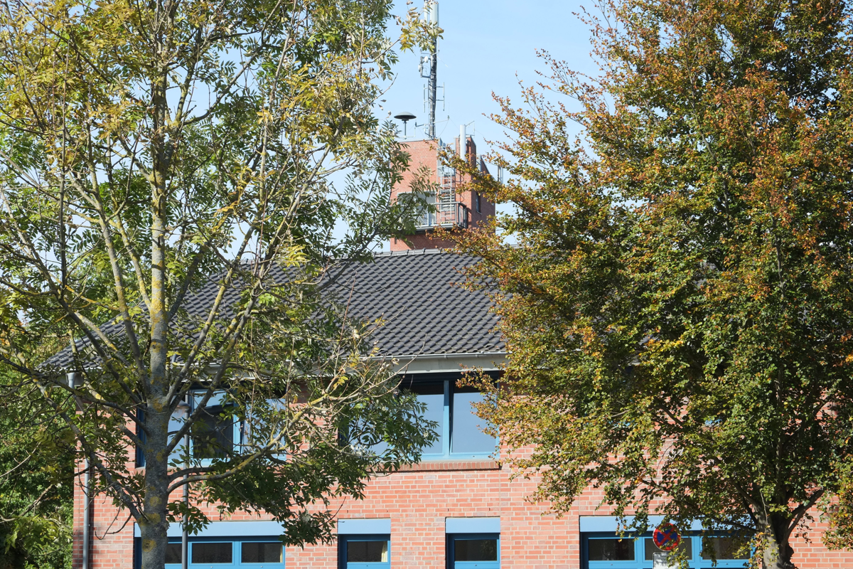 Detailansicht des Feuerwehrgebäudes Korschenbroich